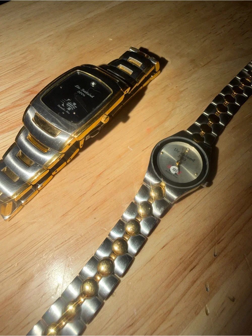 FOSSIL Two-Tone Stainless Steel Watches - CONSOL ENERGY; coal mine (2006 rare)